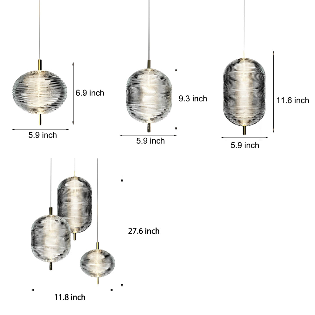 Personality Glass Shade LED Iron Creative Nordic Chandelier Pendant Lights