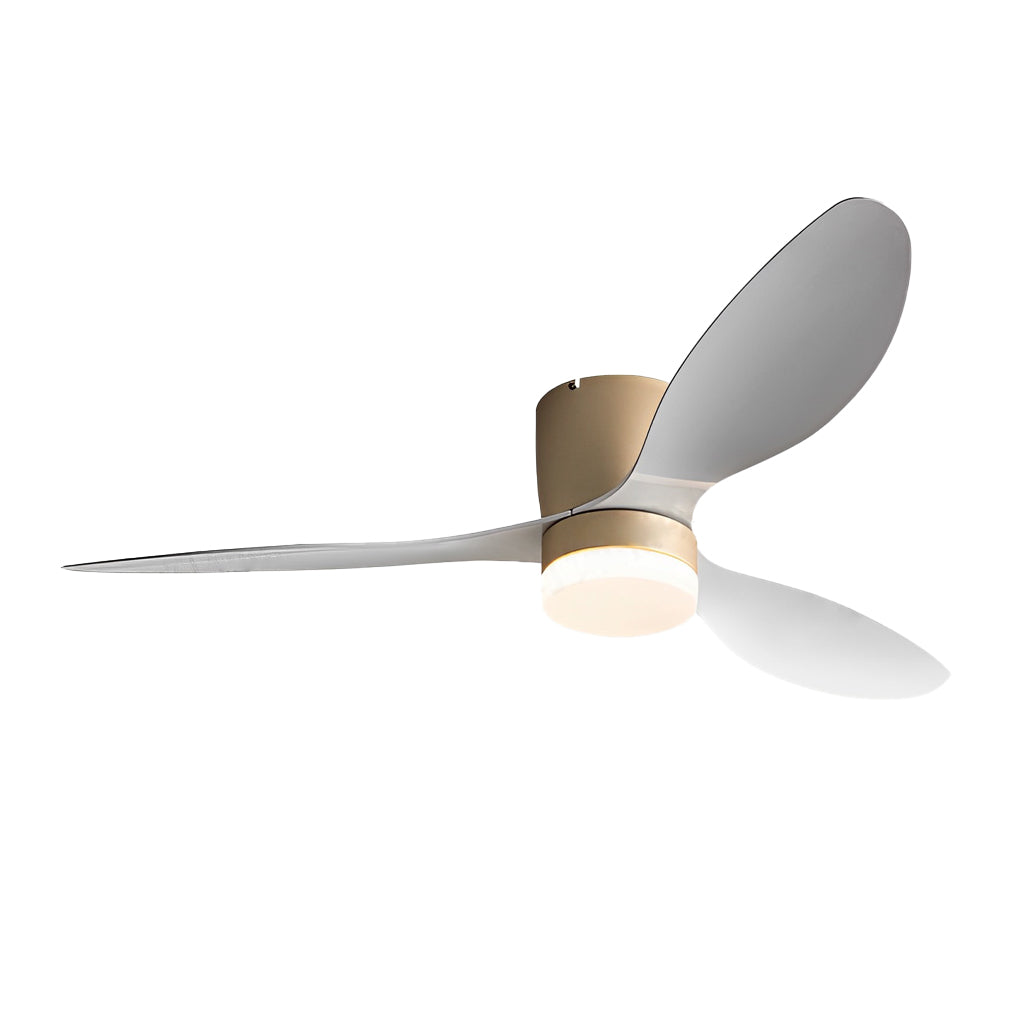 52 Inch 3 Blades Mute LED Dimmable Modern Ceiling Fan Lamp with Remote