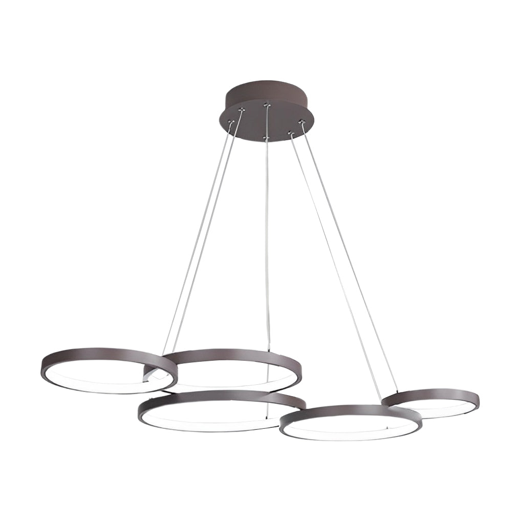 3 Rings Chandelier Dimmable Kitchen Dining Room Lighting Ceiling Lights with Remote Control - Dazuma