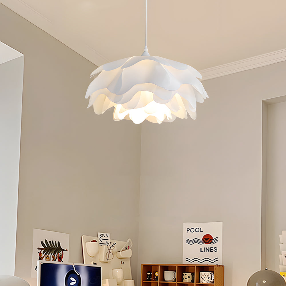 Versatile Acrylic Flower Pendant Lamp: Modern Design, 3-Step Dimming, Adjustable Hanging Cord - Dazuma