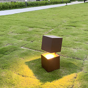 Creative Square Geometric Art Waterproof LED Modern Outdoor Lawn Light - Dazuma