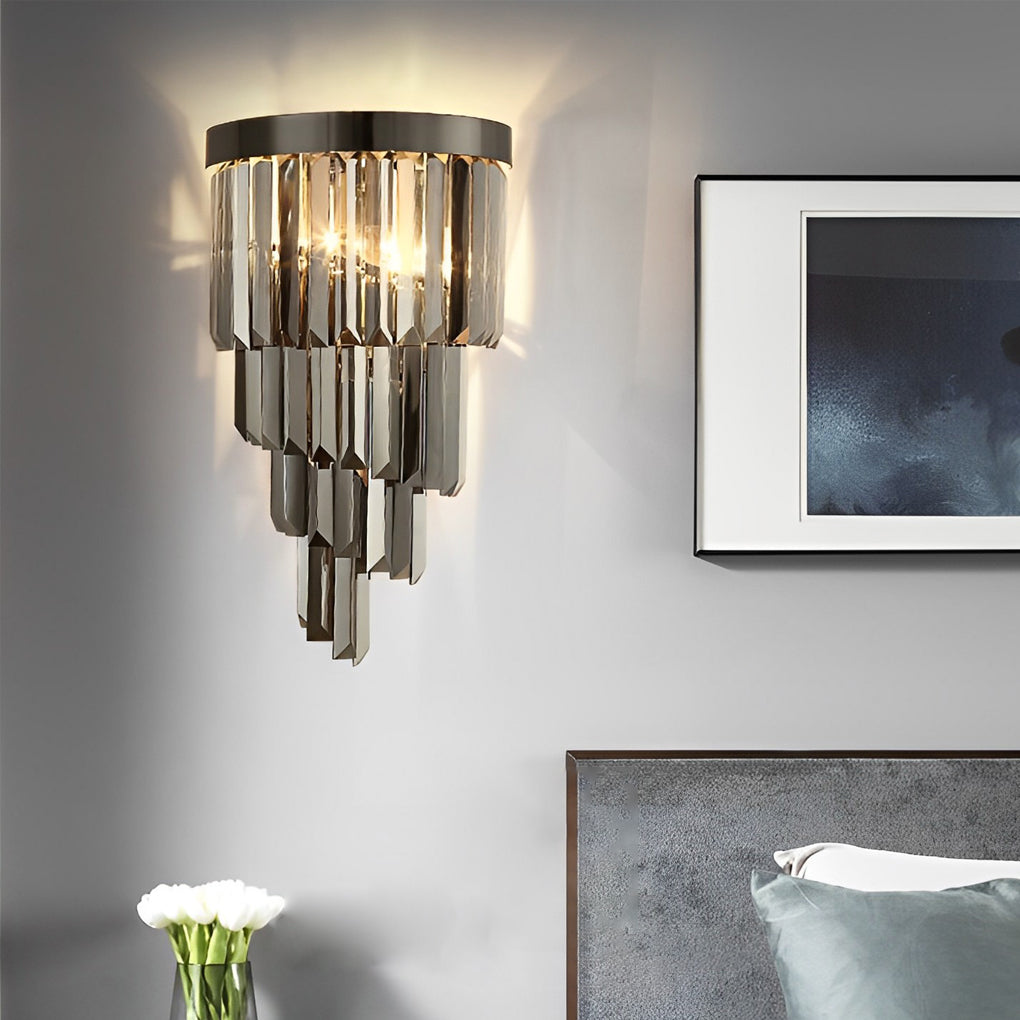 Creative Crystal Metal Three Step Dimming LED Post-Modern Wall Lamp - Dazuma