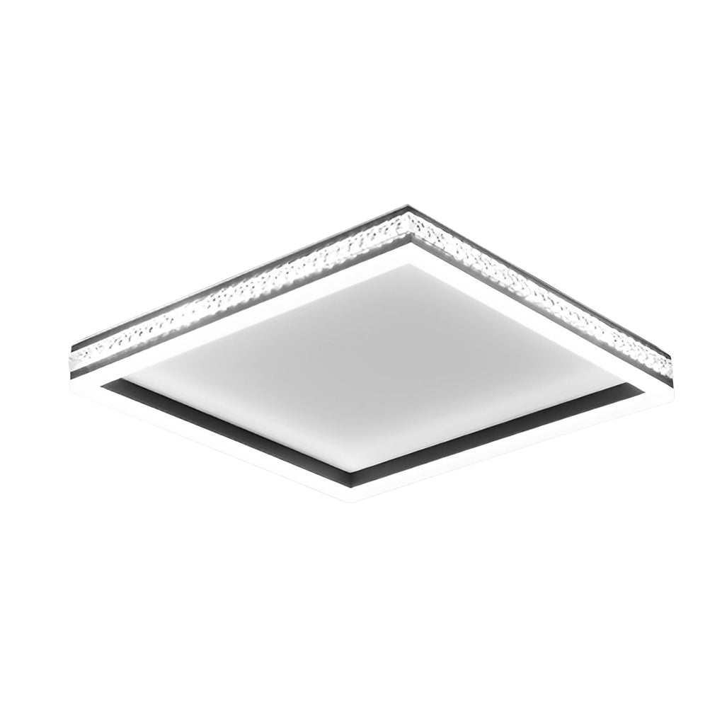 Round Square Stepless Dimming with Remote Modern Ceiling Light Fixture
