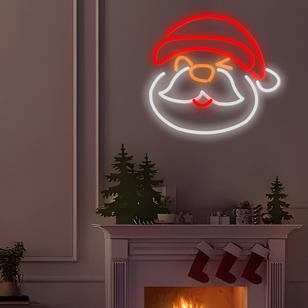Santa Claus Cute Atmosphere Decorative Personalized LED Sign with Dimmer