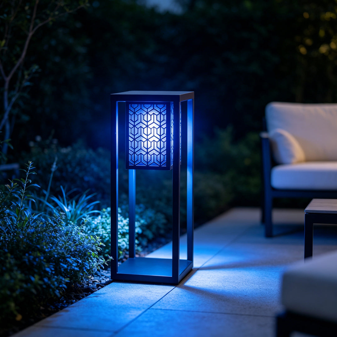Black Bollard Garden Lights Outdoor Mosquito Killer Light