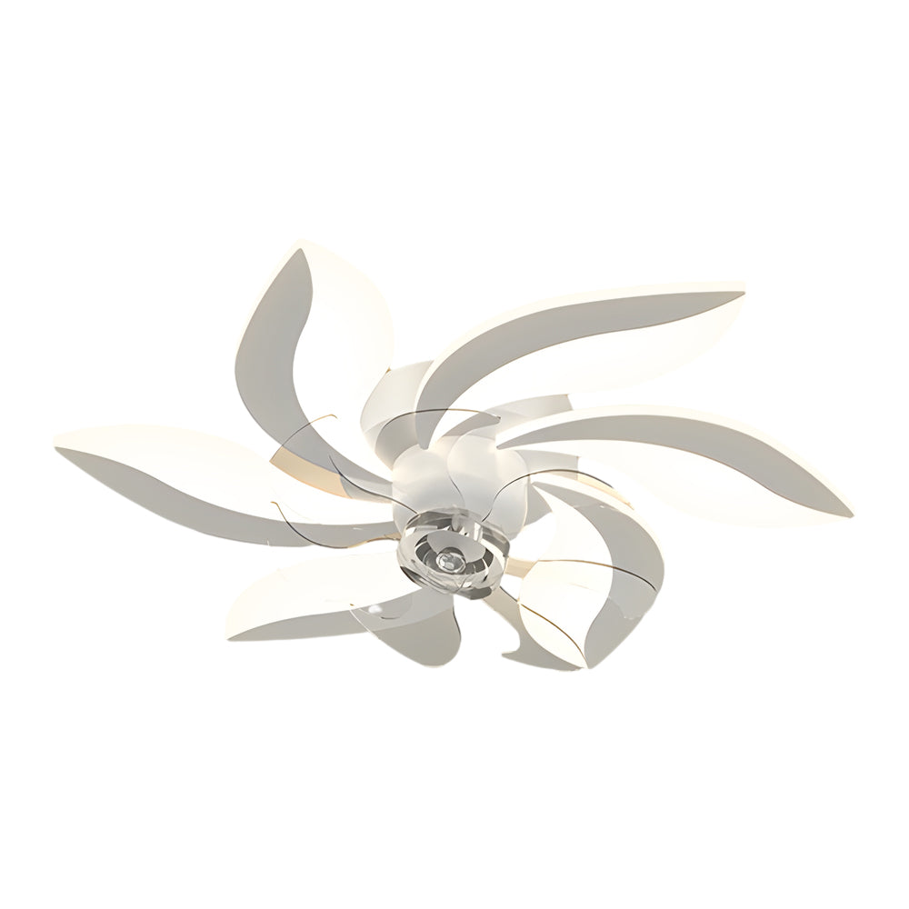 Flowers Leaves Shake Head 3 Step Dimming Modern Ceiling Fans with Light
