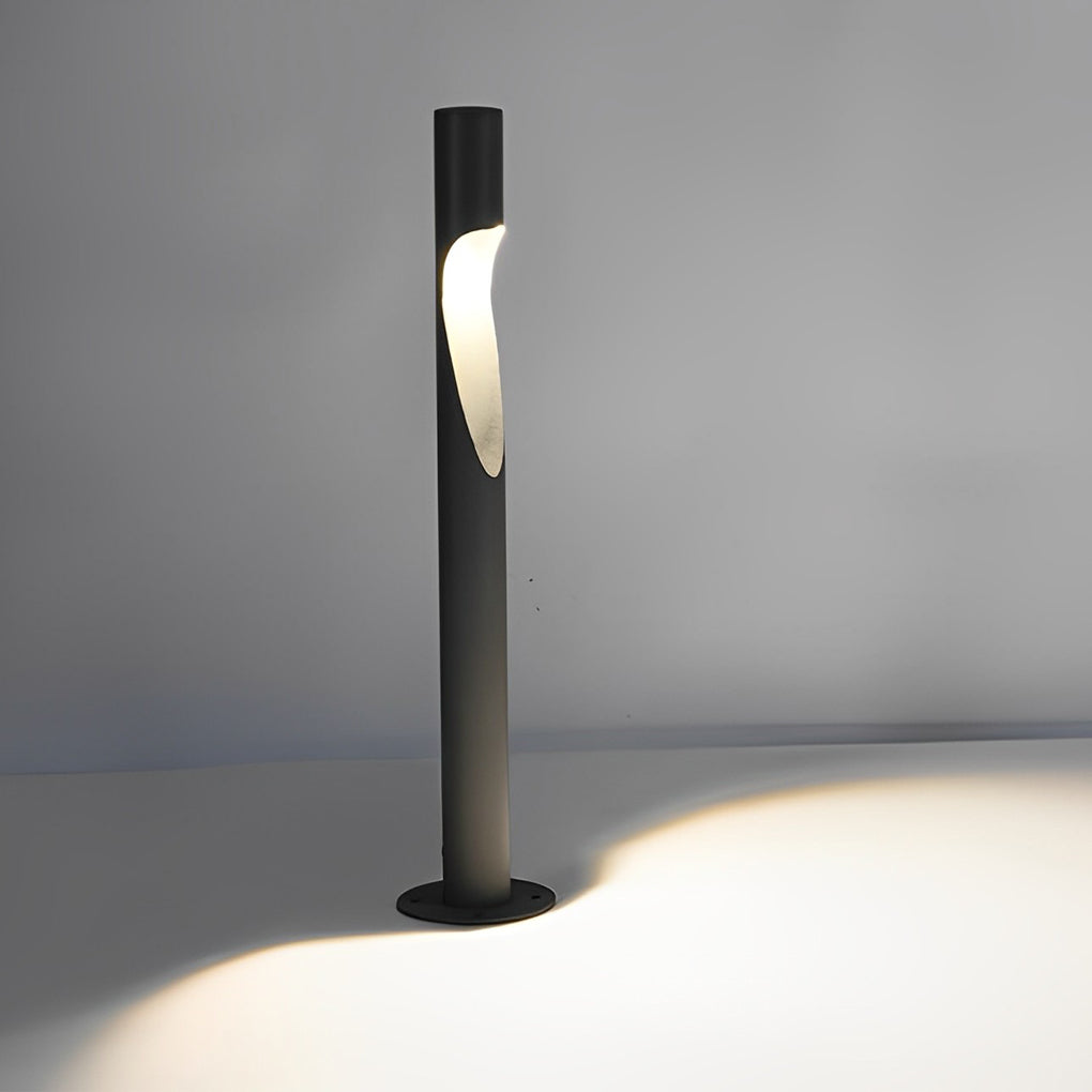 Gray Stainless Steel LED Outdoor Lamp Modern Pathway Lighting