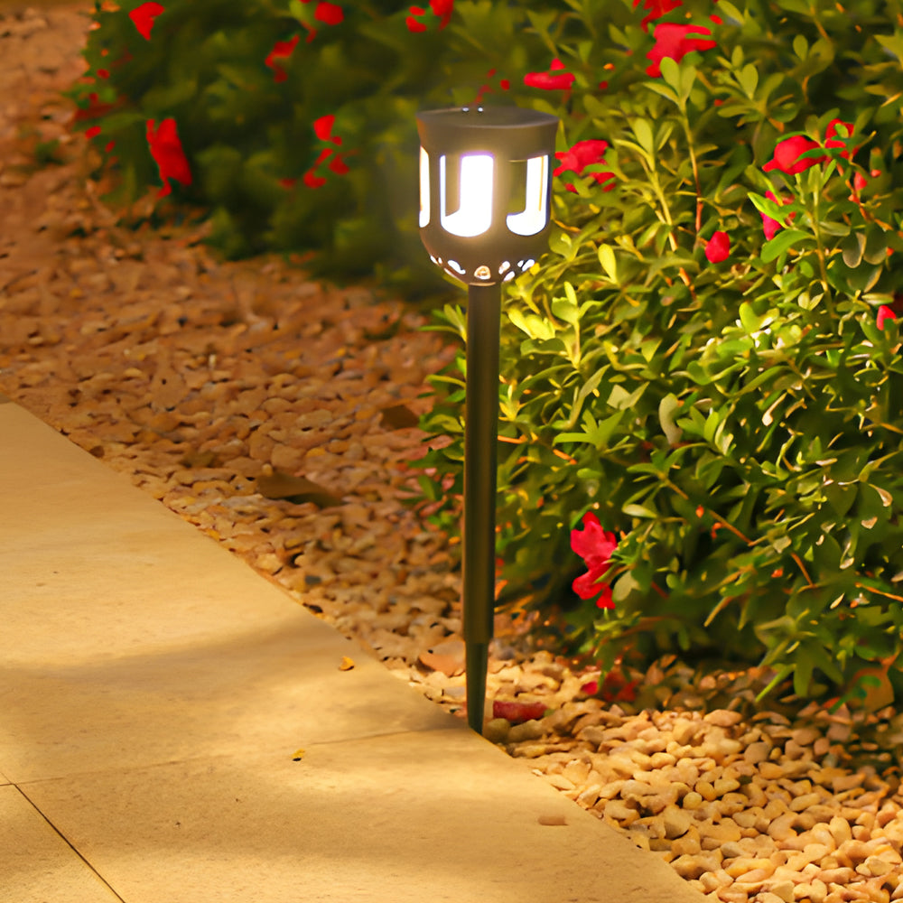 17.71'' 4-Pack Colorful LED Outdoor Solar Pathway Light with Stake - Dazuma