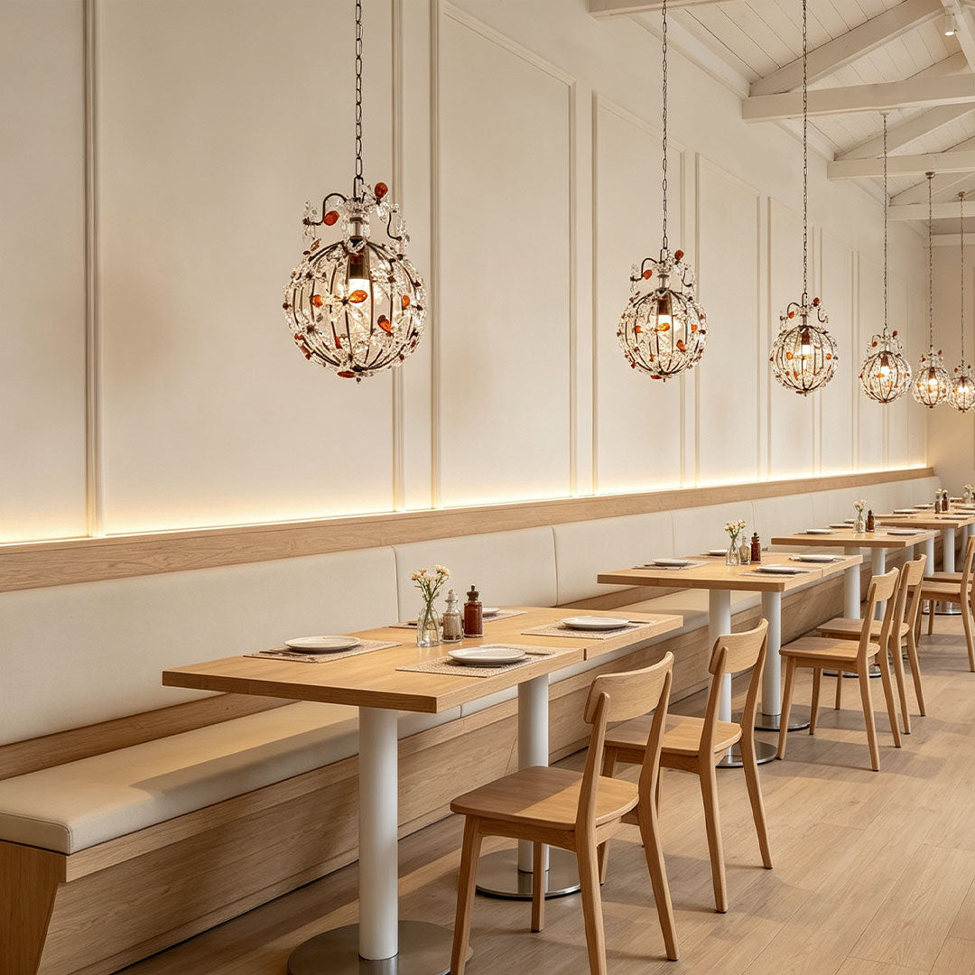 Pendant Lights with Crystals French Romantic Ceiling Light