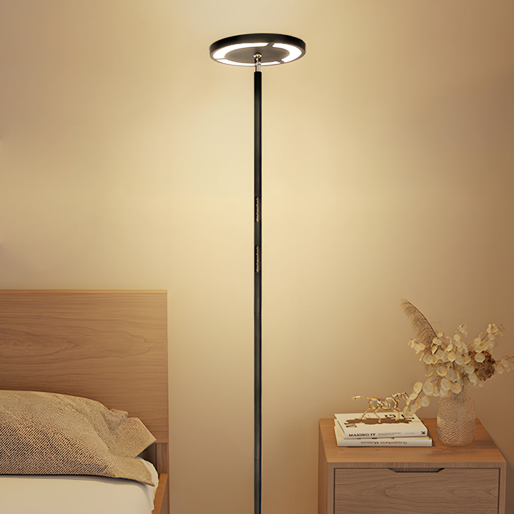 Round Adjustable LED RGB Dimmable with Remote Button Modern Floor Lamp - Dazuma