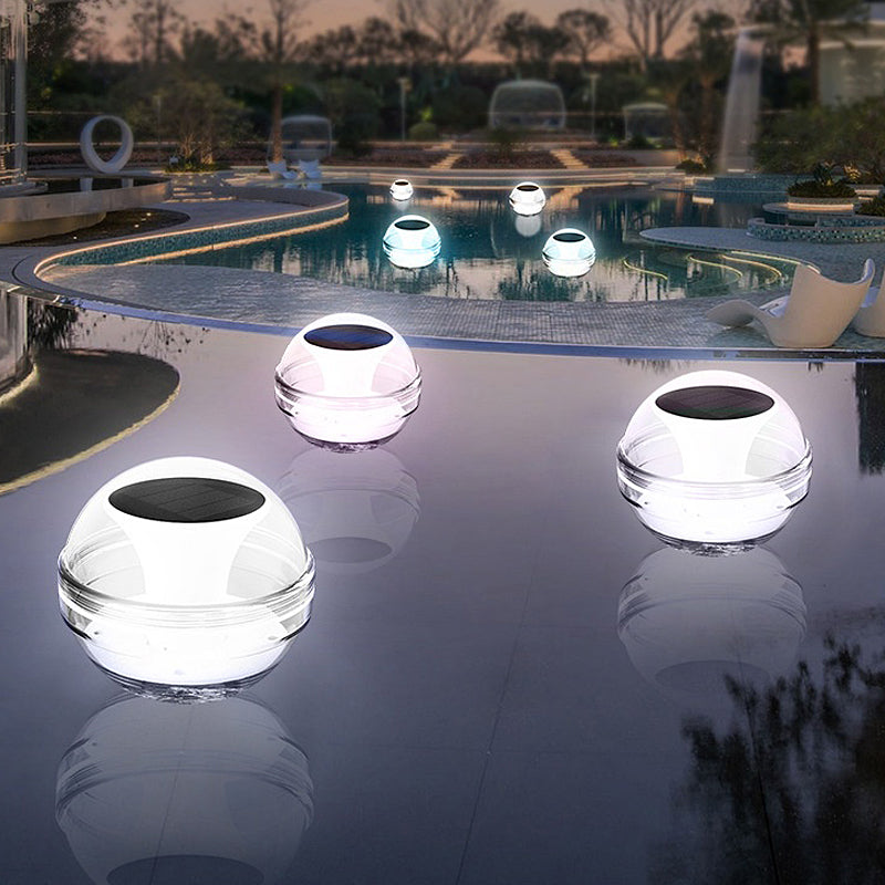 Round Intelligent Light Control RGB Dimmable Floating Solar Pool Lights - Dazuma