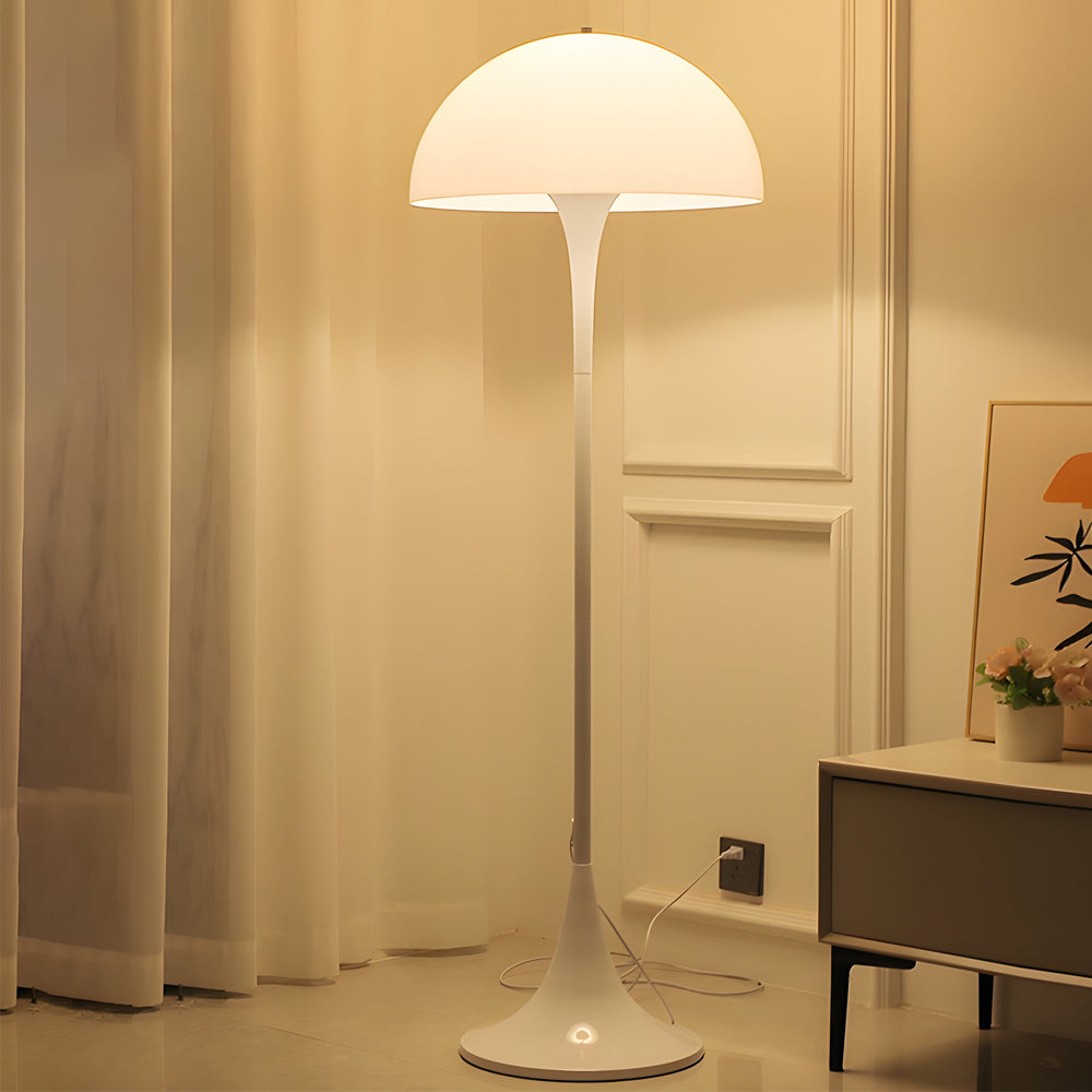 Mushroom Ins 3 Step Dimming White Simple Nordic Floor Lamp Standing Lamp - Dazuma