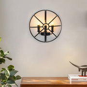 Hemispherical Iron Art Candlelight Black Retro Nostalgic Wall Lights Fixture - Dazuma