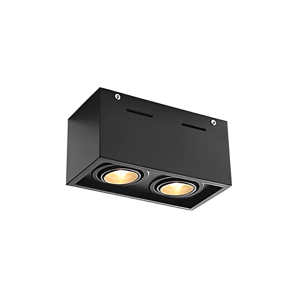 Rectangular 2 Lights Adjustable LED Modern Surface Mounted Spotlights