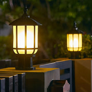 Waterproof IP55 LED 12W 3 Step Dimming Retro Outdoor Fence Post Lights - Dazuma