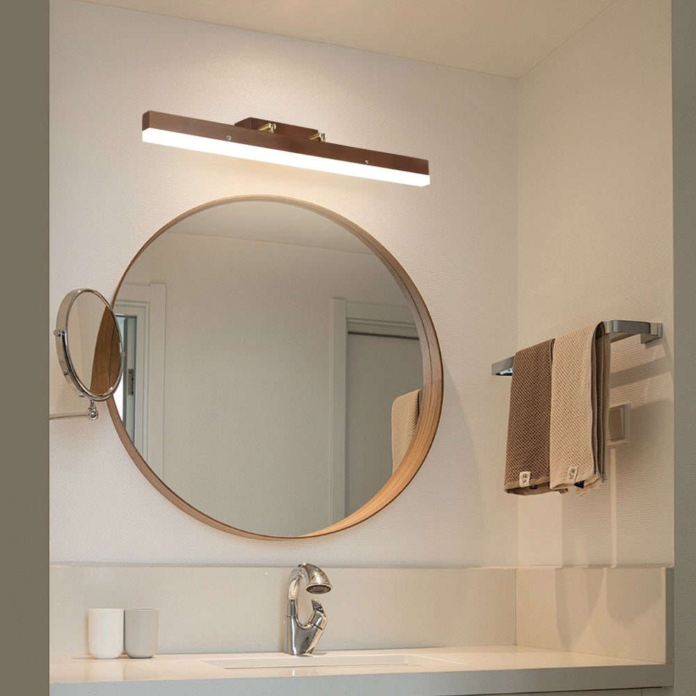 31.49'' Walnut LED Wood Vanity Light - LED Bar Light for Bathroom