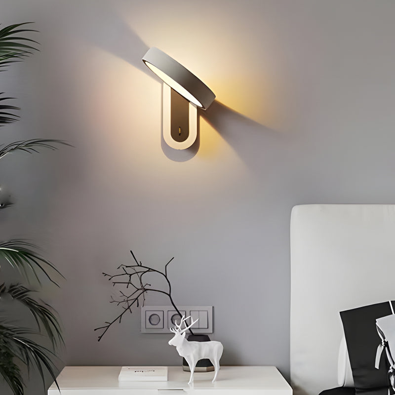 Round Creative Adjustable LED White Simple Modern Wall Light Fixture - Dazuma