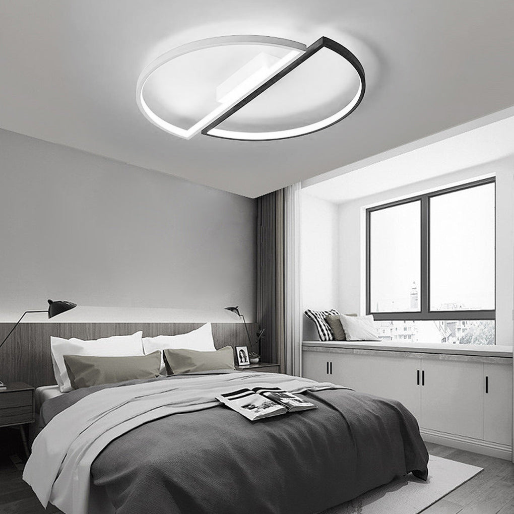 Creative Semi Circles Dimmable LED Modern Ceiling Lights Flush Mount Lighting