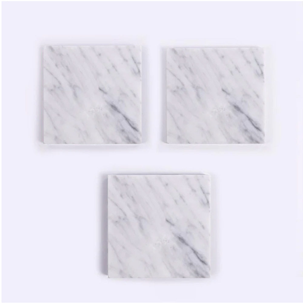 3 Pcs Modern Square Marble Coaster Table Wine Cup Coaster