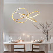 Creative Circular Curved Lines LED 3 Step Dimming Modern Chandelier - Dazuma