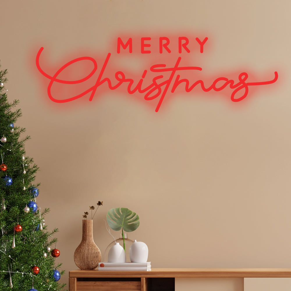 Luminous Merry Christmas Letters Acrylic Panel Personalized LED Sign