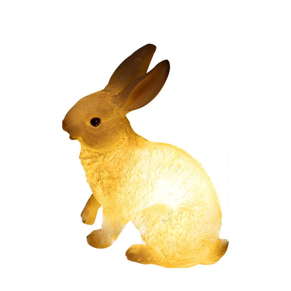 Resin and Fiberglass Rabbit Garden Lights Modern Waterproof Outdoor Lighting