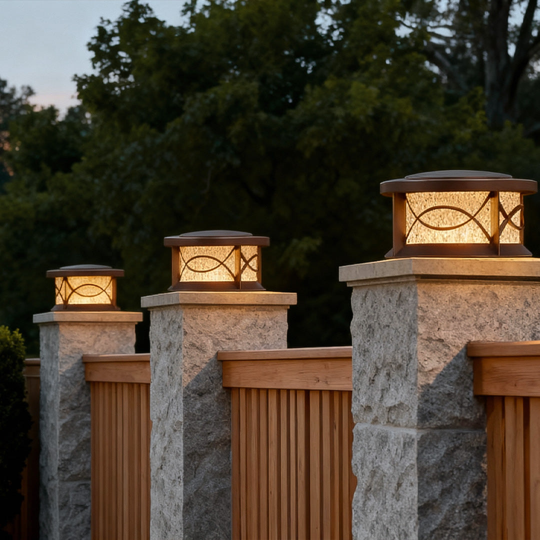 Round Pillar Lights Outdoor Waterproof Courtyard Light