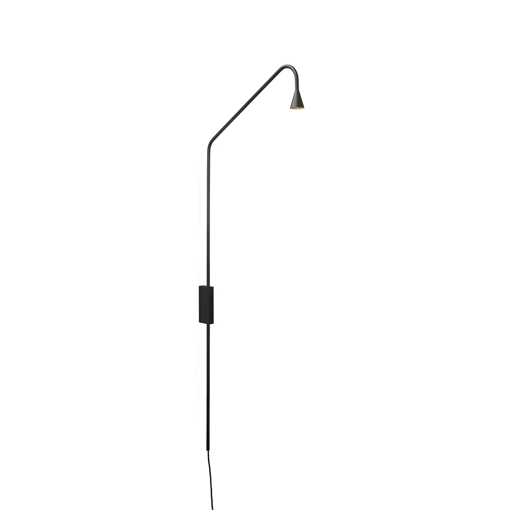 Swing Long Arm Austere Wall Lamp - Black/Gold