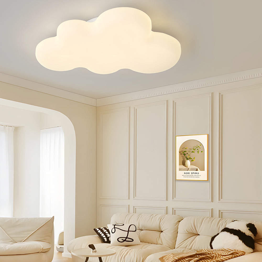 Cute Cartoon Clouds 3 Step Dimming Milky White Modern LED Ceiling Lights - Dazuma