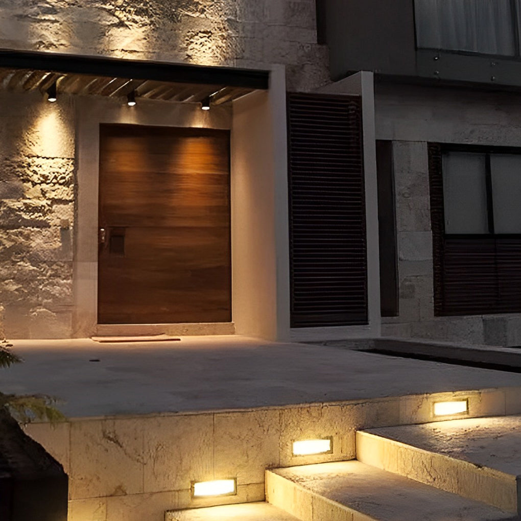 Rectangular IP65 Waterproof LED 3W Aluminum Modern Outdoor Step Lights - Dazuma