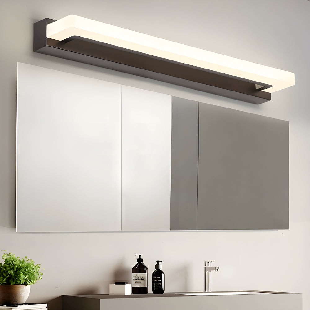 15.74'' Linear Vanity Light LED 3 Step Dimming Bathroom Lighting in Black - Dazuma
