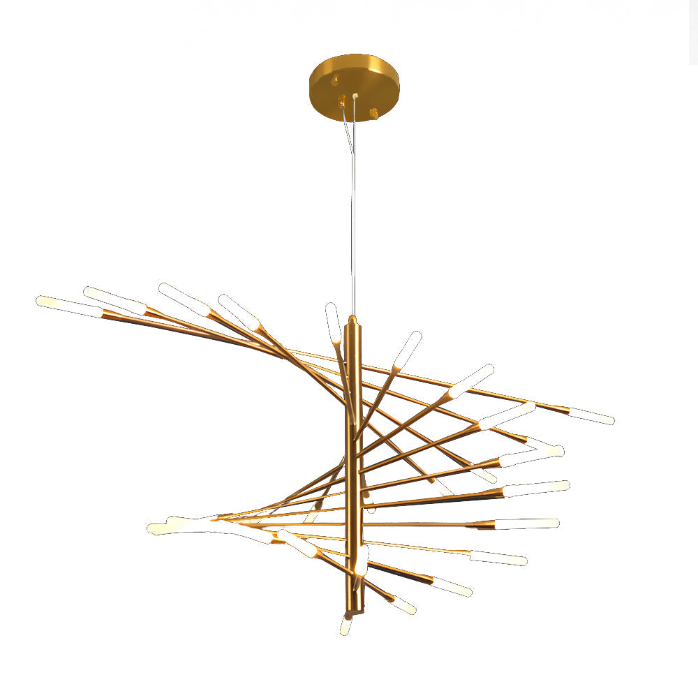 Elegant LED Chandelier Contemporary Spiral Sputnik Light