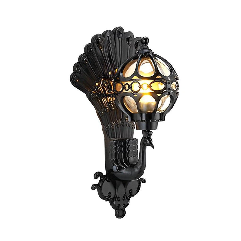 [Open-Box]Waterproof Retro Peacocks Aluminum European Style Outdoor Wall Light