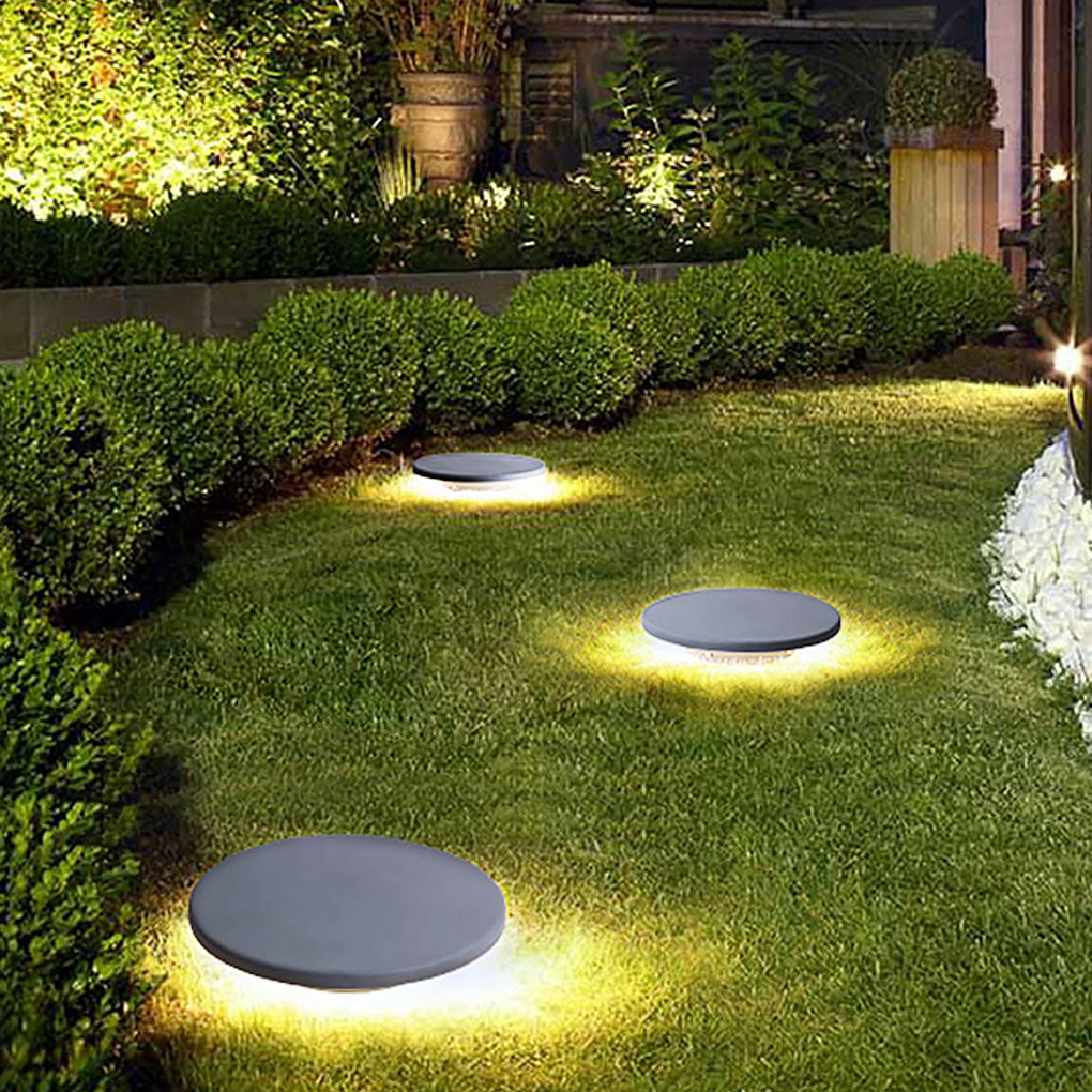 Halo Bottom-Emitting LED Ground Solar Lights Durable & Elegant for Outdoors