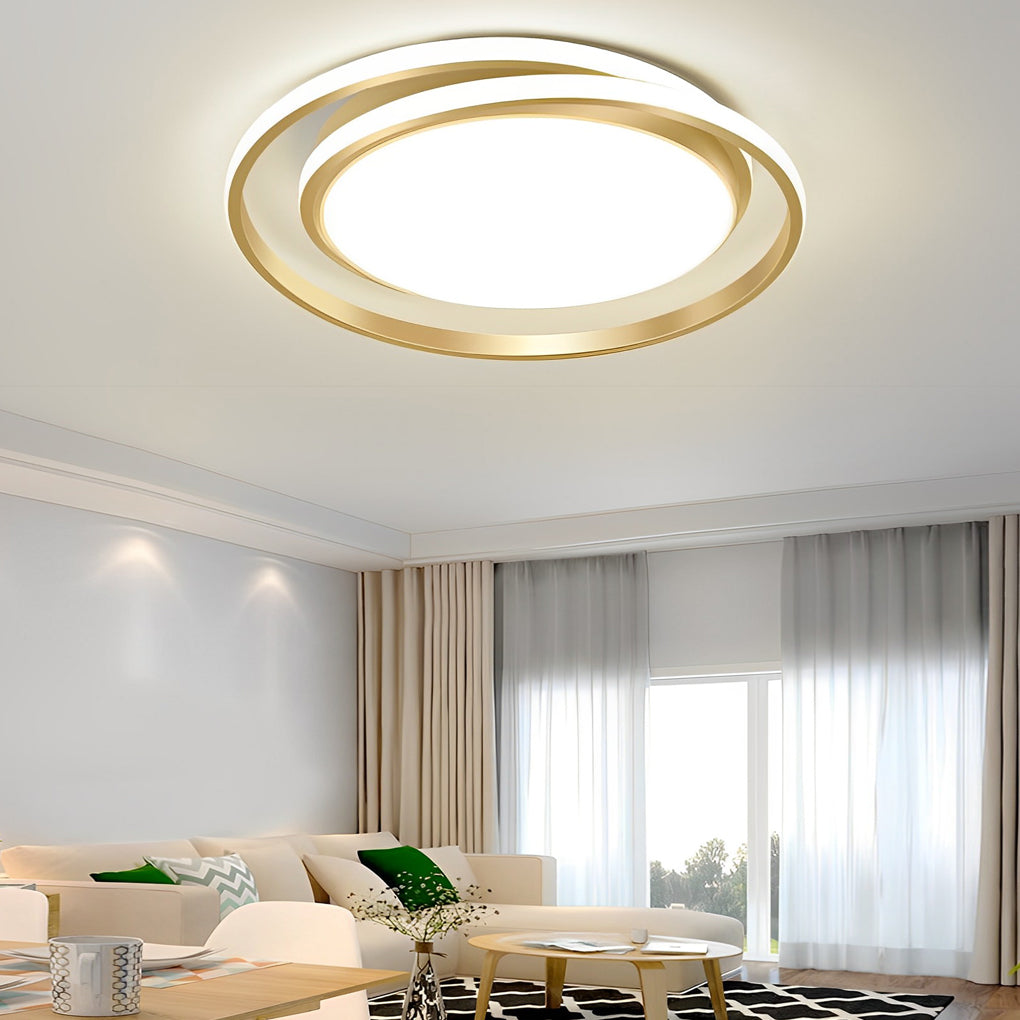 Circular LED Stepless Dimming Modern Ceiling Lights with Remote Control - Dazuma