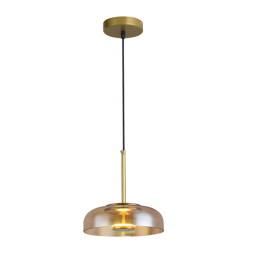 Classic Glass Pendant Lamp 1-Light Nordic LED Hanging Lamp