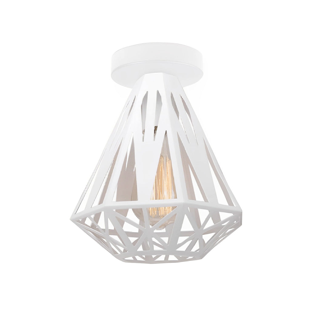Retro Personality Iron Cage LED American Style Ceiling Light Fixture