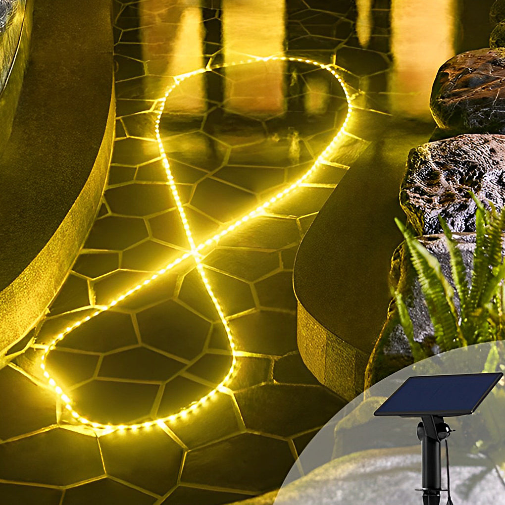 Flexible Intelligent Waterproof Starry Solar LED Strip Lights Outdoor