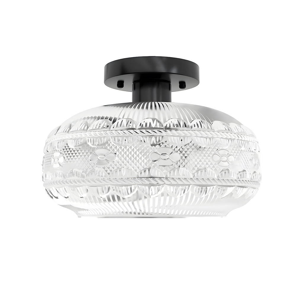 Acrylic Lantern Shade Luxury Matte Metal American Ceiling Lamp