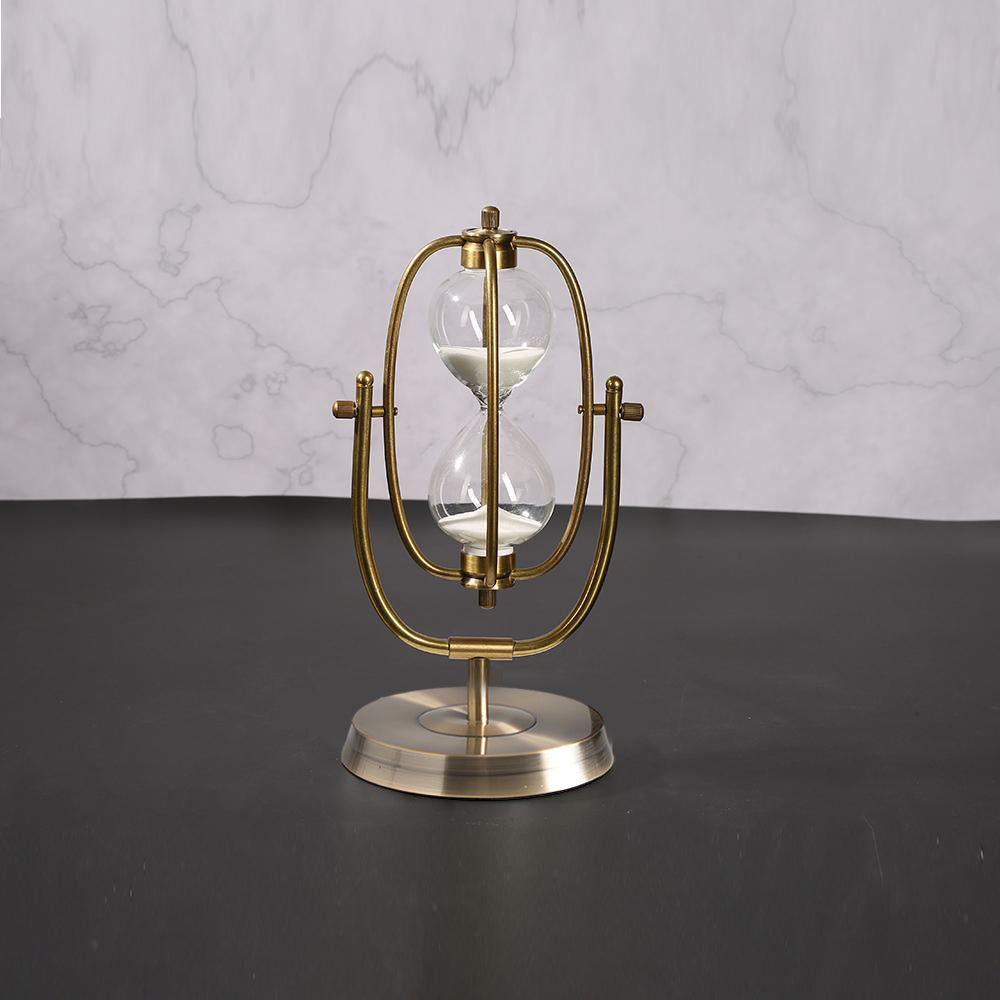 Modren Marble Hourglass Decorative Sand Hourglass Timer White