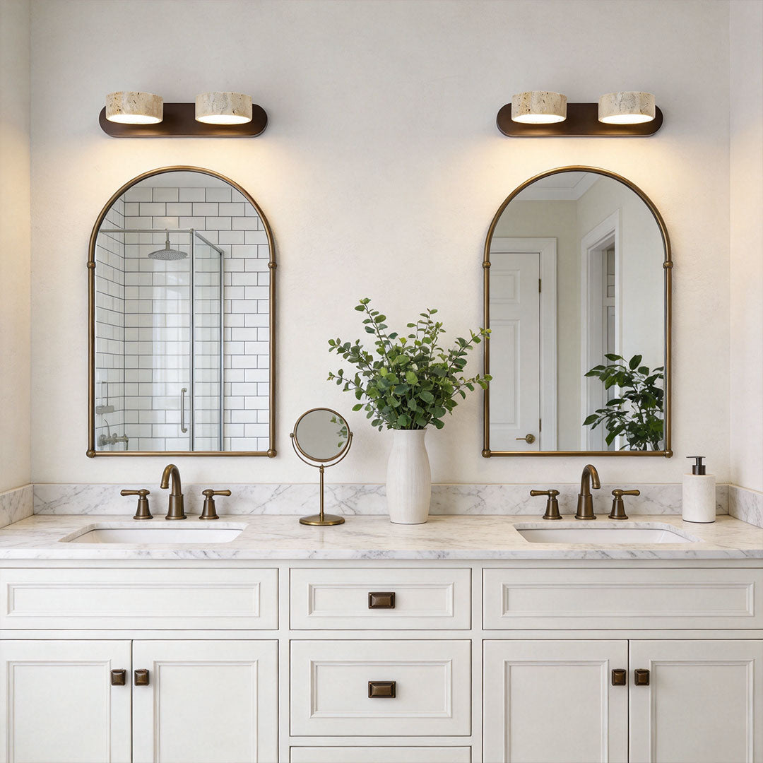 Vanity Bar Light Sconce Japanese Vintage Travertine LED Light