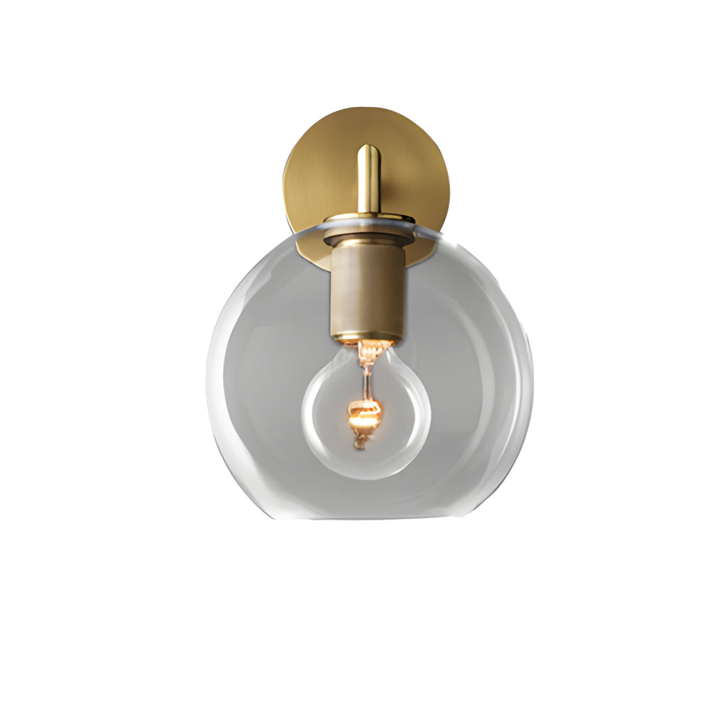 Simple Glass Shade Creative Hardware Minimalist Postmodern Wall Lamp