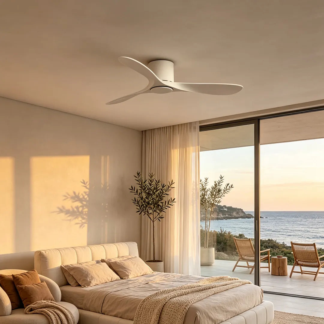 White Ceiling Fan Modern 52-Inch Indoor 3‑blade Fan