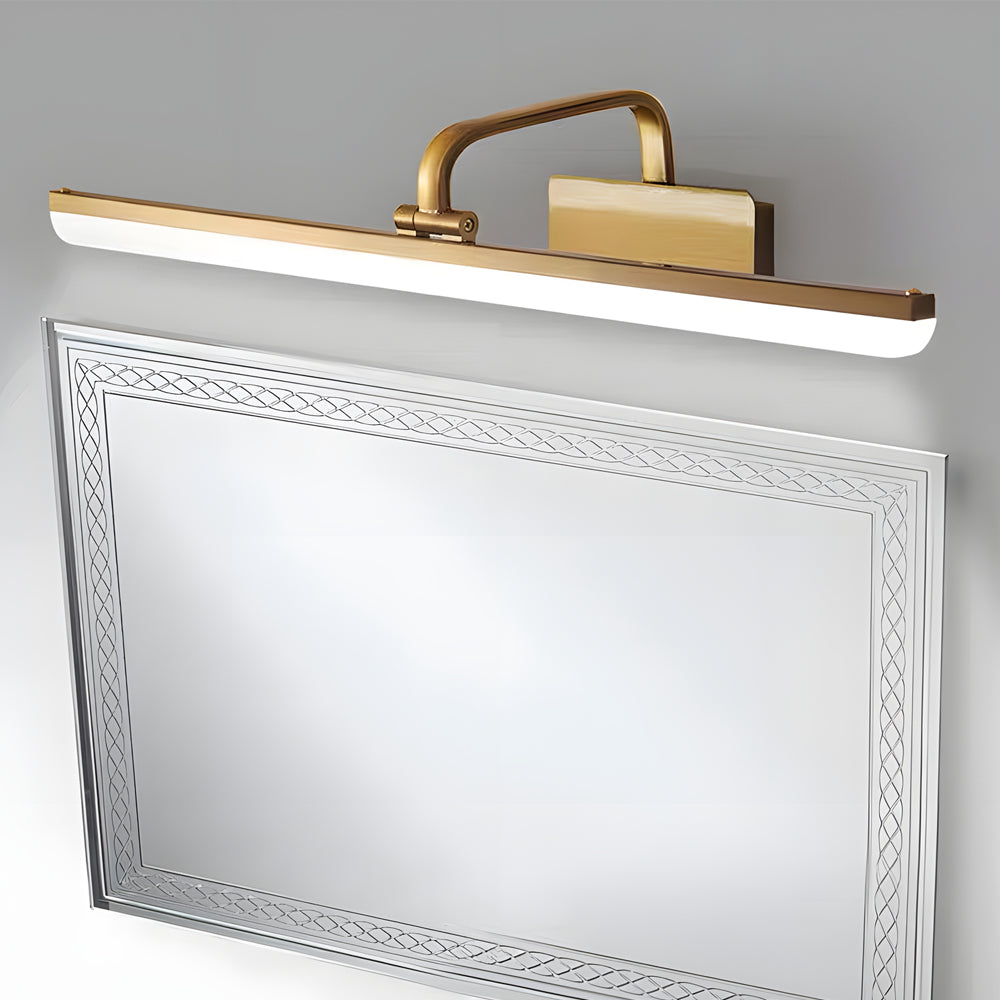 1-Light Adjustable Linear LED Vanity Light with Brass Finish