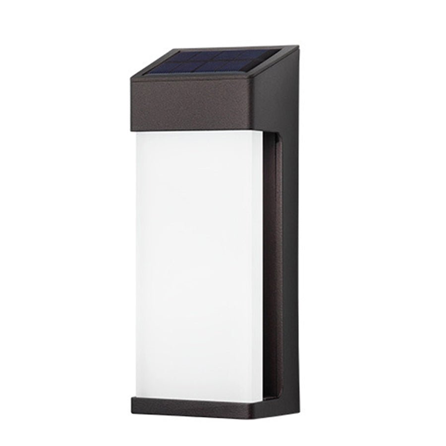 2PCS Contemporary Solar LED Wall Light with High Hardness Glass for Outdoor Gardens