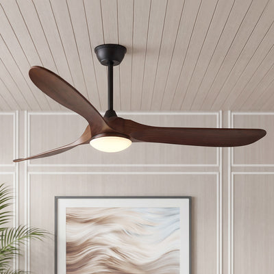 Modern Wood Ceiling Fan with Light Vintage Solid Wood Quiet Fan
