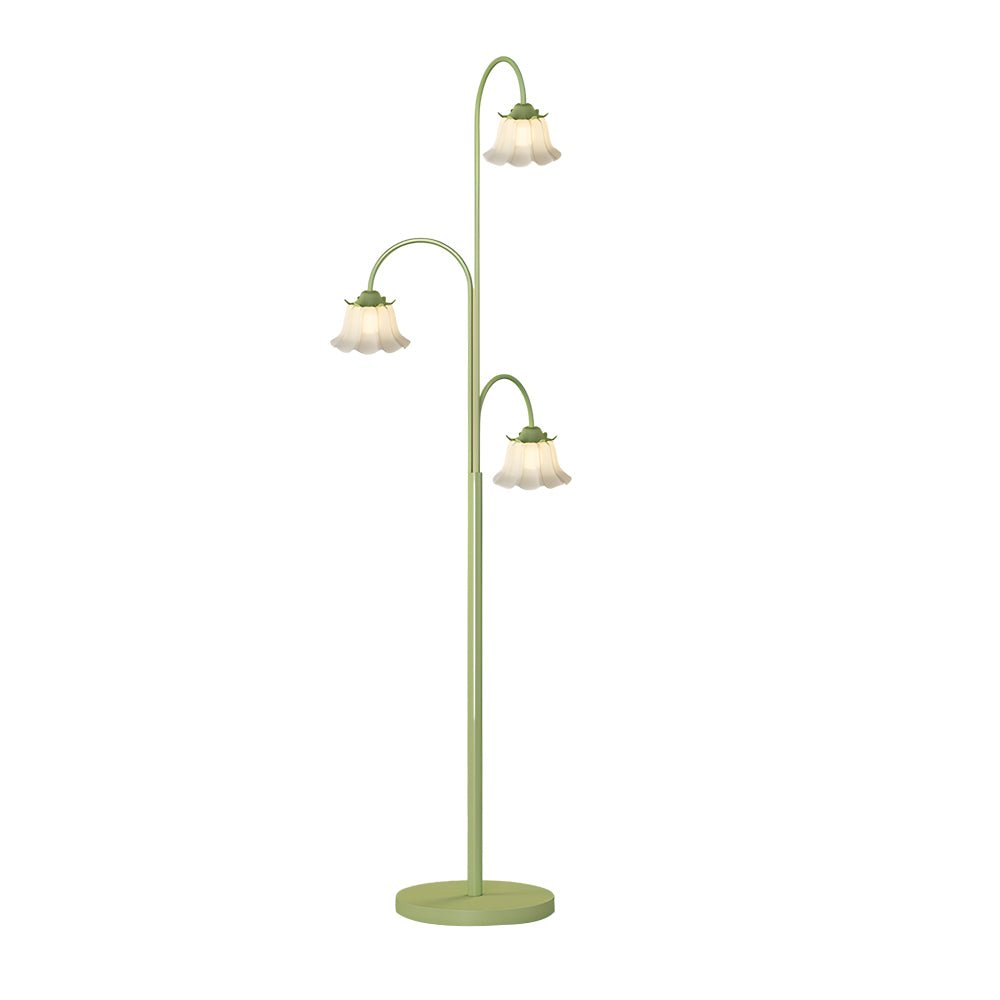 3 - light Green Flower Dimmable Arc Hanging Tuilp Floor Lamp