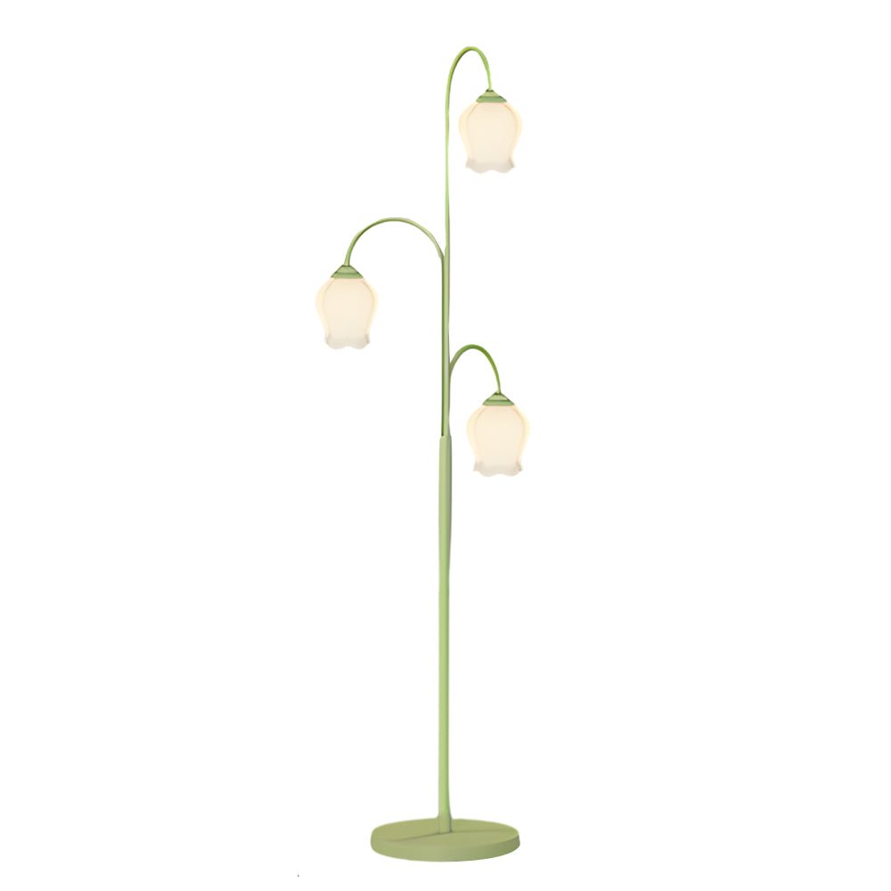 3 - light Green Flower Dimmable Arc Hanging Tuilp Floor Lamp