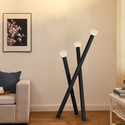 3 - light Minimalist Modern Stick Floor Lamp