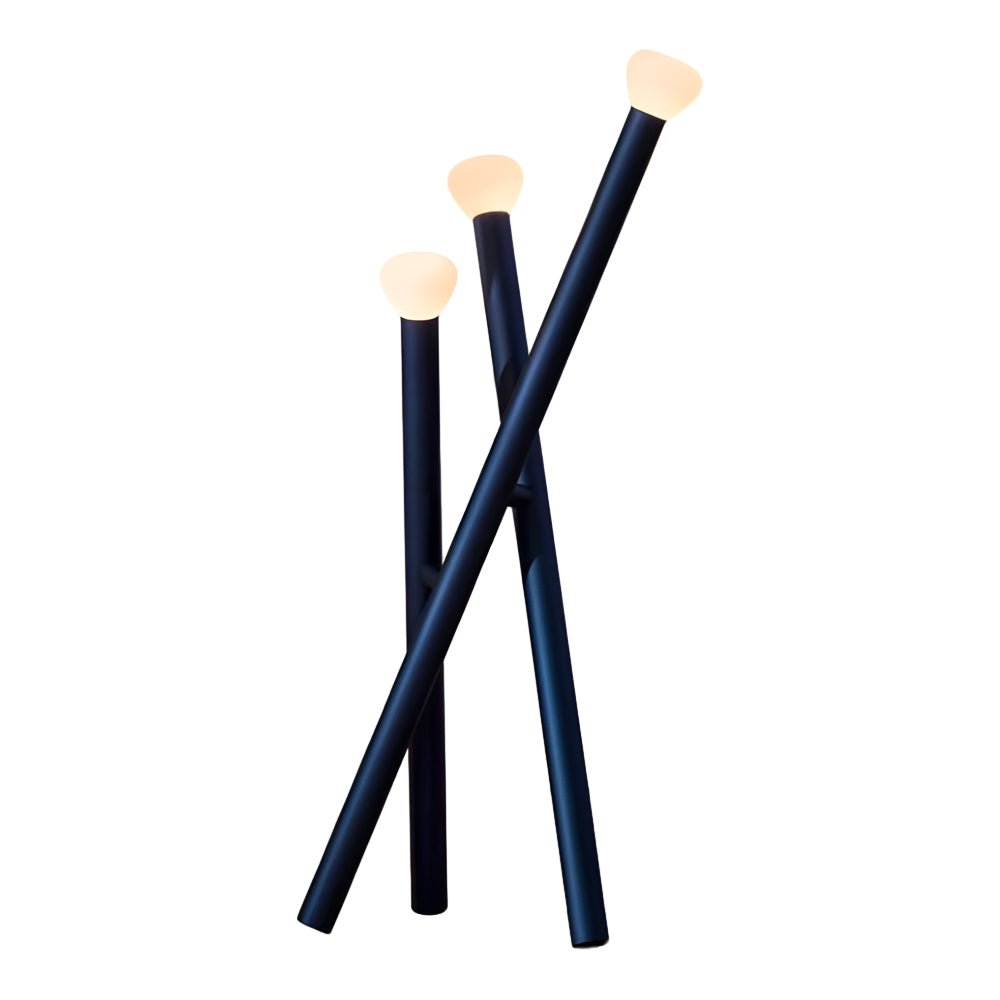 3 - light Minimalist Modern Stick Floor Lamp